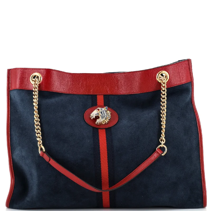 Women's Tote Bag with Magnetic Closure in Orange for Easy Access on the GoRajah Chain Tote Suede Large Women's Tote Bag with Magnetic Closure in Orange for Easy Access on the GoRajah Chain Tote Suede Large