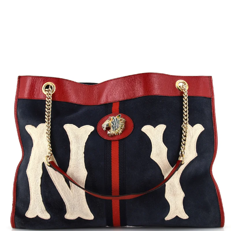 Geometric - Printed Tote Bag in Multicolor for a Contemporary and Trendy OutfitRajah Chain Tote Suede with Applique Large