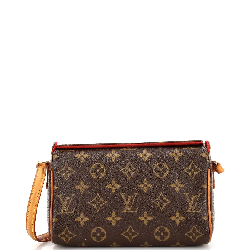 Canvas and Leather Combo Shoulder Bag in Tan for a Rustic LookRecital Handbag Monogram Canvas