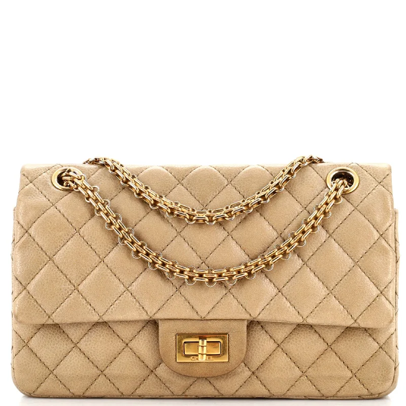 Embroidered Denim Shoulder Bag in Blue for a Vintage VibeReissue 2.55 Flap Bag Quilted Caviar 225