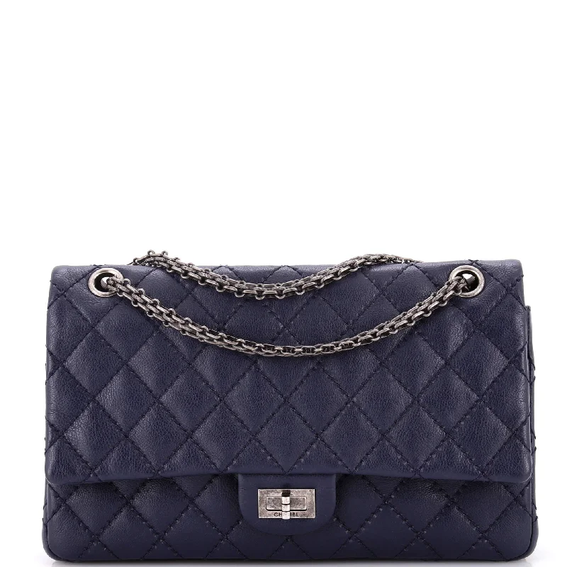 Vegan Leather Shoulder Bag in Gray for Ethical Fashion LoversReissue 2.55 Flap Bag Quilted Caviar 226 Vegan Leather Shoulder Bag in Gray for Ethical Fashion LoversReissue 2.55 Flap Bag Quilted Caviar 226