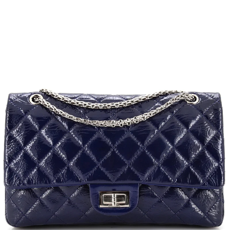 Pvc Shoulder Bag in Clear with Glitter for a Fun and Modern LookReissue 2.55 Flap Bag Quilted Crinkled Patent 227