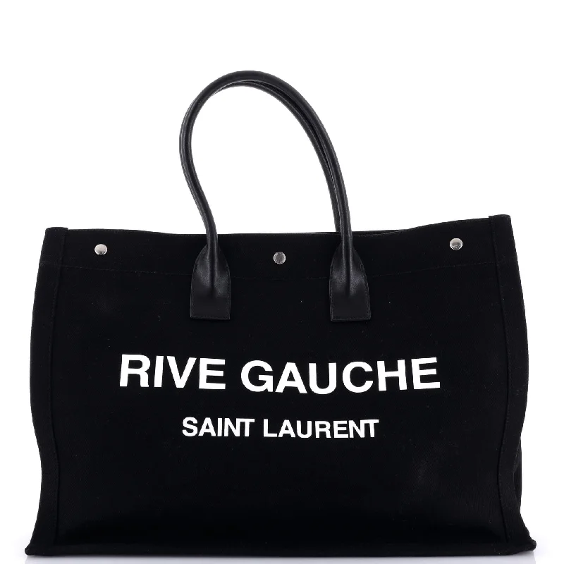 Women's Tote Bag with Detachable Pouch in Purple for Added ConvenienceRive Gauche Shopper Tote Canvas Large