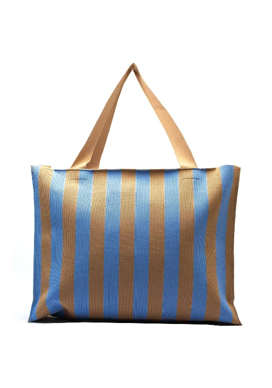 Medium - Sized Canvas Tote Bag in Navy Blue with Striped Pattern for a Nautical - Inspired LookZen Collection Large Woven Beach Tote Bag, Blue Medium - Sized Canvas Tote Bag in Navy Blue with Striped Pattern for a Nautical - Inspired LookZen Collection Large Woven Beach Tote Bag, Blue
