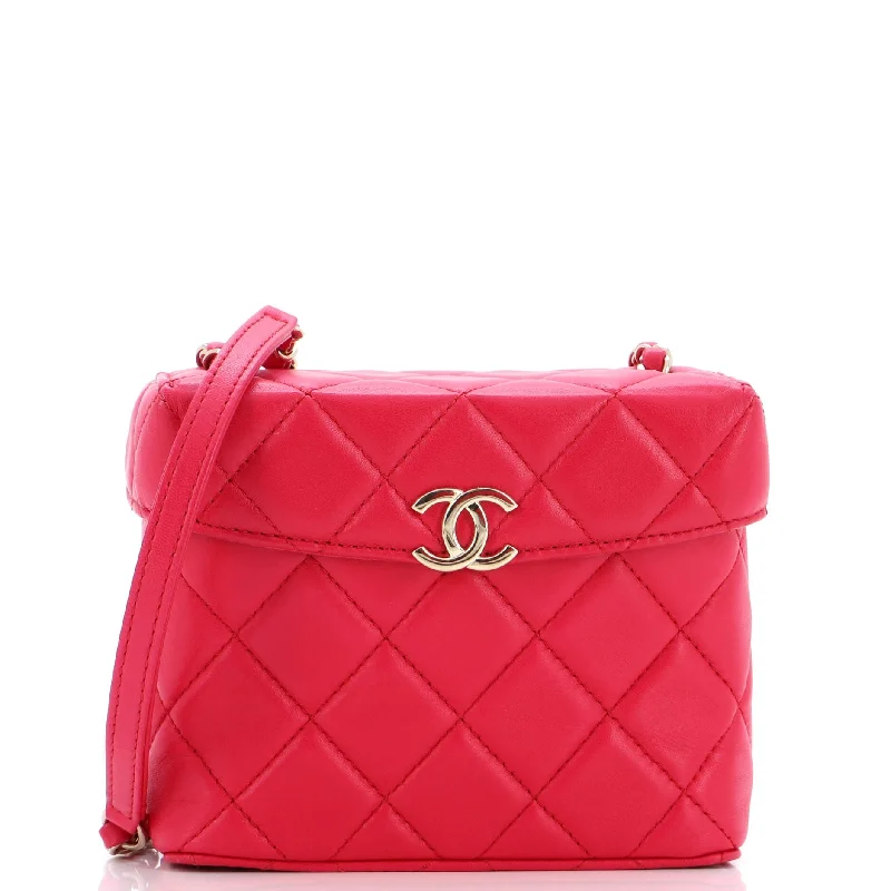Pvc Shoulder Bag in Clear with Glitter for a Fun and Modern LookSecret Box Bag Quilted Lambskin Small