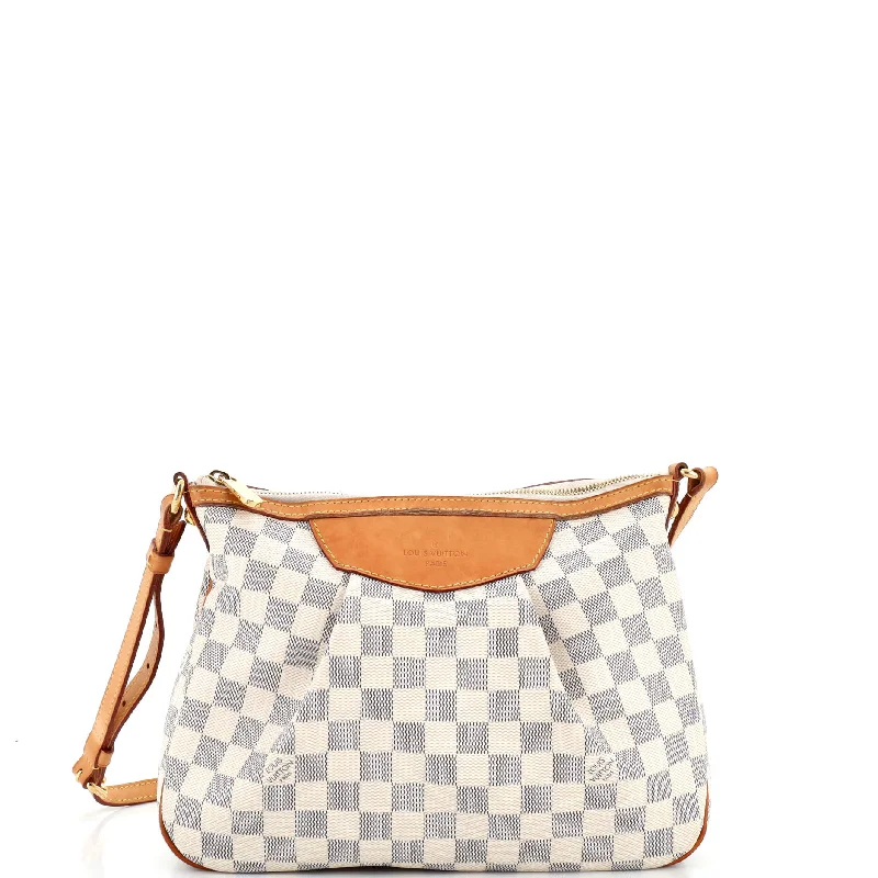 Metallic Shoulder Bag in Gold for Special OccasionsSiracusa Handbag Damier PM