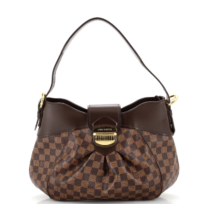 Canvas and Leather Combo Shoulder Bag in Tan for a Rustic LookSistina Handbag Damier MM