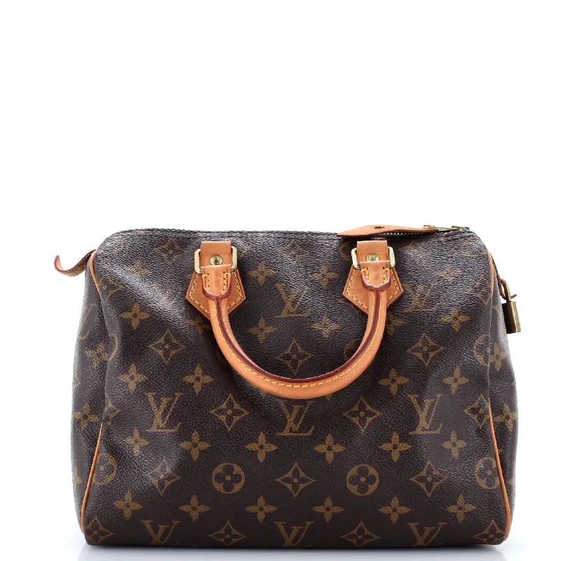 Quilted Shoulder Bag in Cream for a Classic and Elegant LookSpeedy Handbag Monogram Canvas 25
