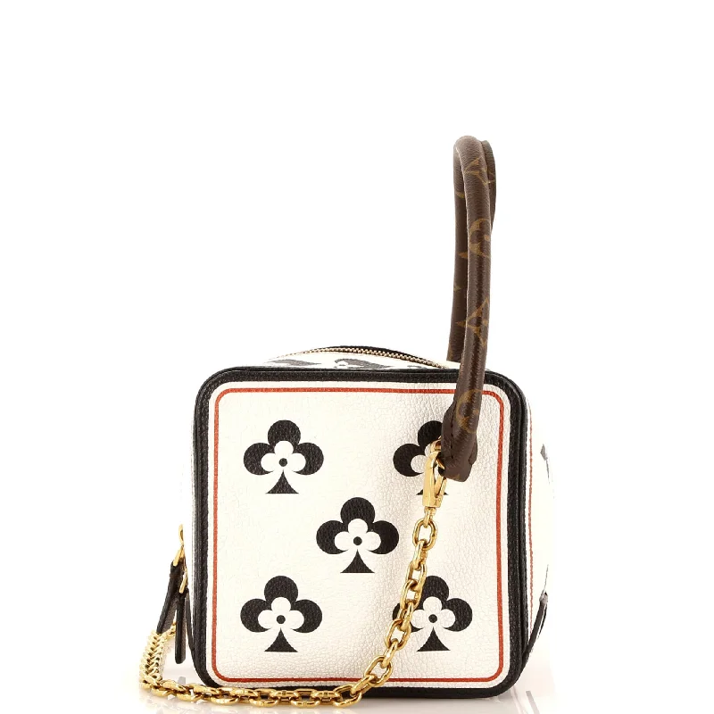 Women's Canvas Shoulder Bag in Navy with Striped Pattern for Beach TripsSquare Bag Limited Edition Game On Leather with Monogram Canvas Women's Canvas Shoulder Bag in Navy with Striped Pattern for Beach TripsSquare Bag Limited Edition Game On Leather with Monogram Canvas