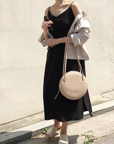 Suede Shoulder Bag in Pink with Tassel Accents for Casual OutingsStylish Leather Womens Circle Shoulder Bag Round Purse For Women Suede Shoulder Bag in Pink with Tassel Accents for Casual OutingsStylish Leather Womens Circle Shoulder Bag Round Purse For Women
