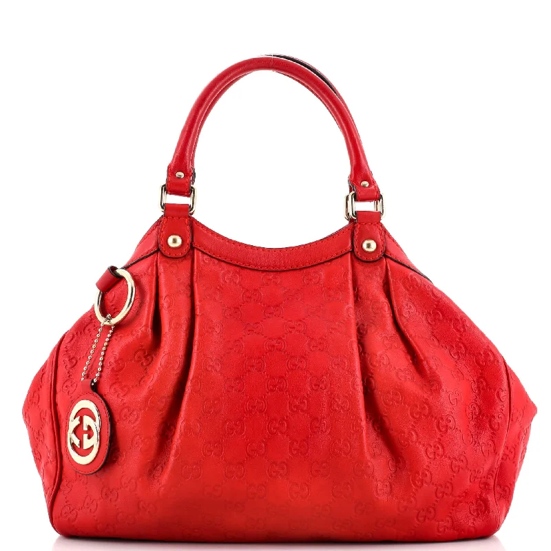 Quilted Tote Bag in Cream with Silver Hardware for a Classic and Sophisticated StyleSukey Tote Guccissima Leather Medium