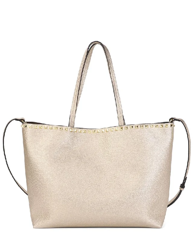 Embroidered Tote Bag in Beige with Floral Motifs for a Boho - Chic VibeTiffany & Fred Paris Leather Tote