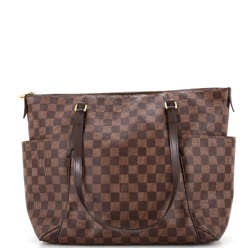 Women's Tote Bag with Zipper Closure in Red for Secure StorageTotally Handbag Damier MM