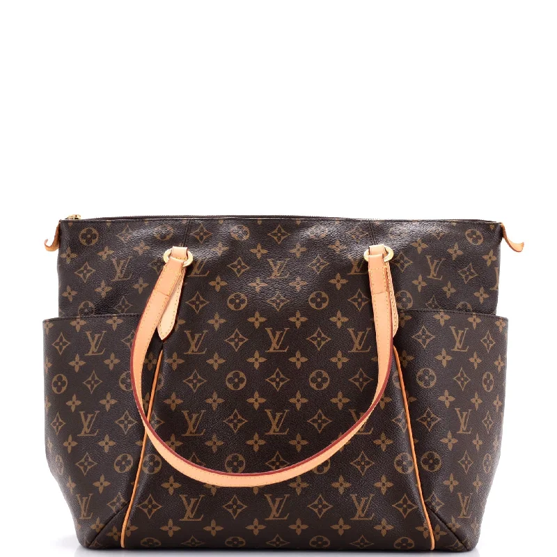 Monogrammed Tote Bag in Brown Leather with Personalized Initials for a Custom and Elegant TouchTotally Handbag Monogram Canvas GM