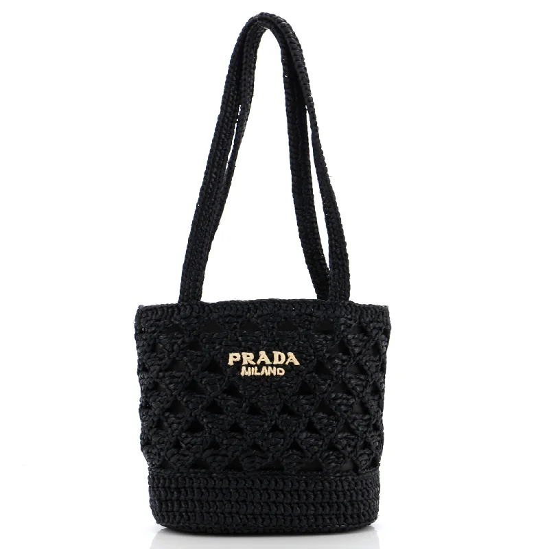 Women's Printed Tote Bag in Floral Patterns for a Spring - Themed Shopping TripTriangle Logo Tote Raffia Crochet Mini Women's Printed Tote Bag in Floral Patterns for a Spring - Themed Shopping TripTriangle Logo Tote Raffia Crochet Mini