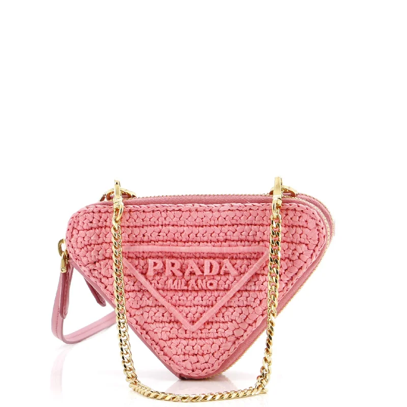 Quilted Shoulder Bag in Cream for a Classic and Elegant LookTriangle Logo Zip Around Shoulder Bag Raffia and Leather Mini Quilted Shoulder Bag in Cream for a Classic and Elegant LookTriangle Logo Zip Around Shoulder Bag Raffia and Leather Mini