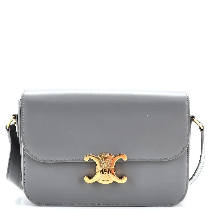 Metallic Shoulder Bag in Gold for Special OccasionsTriomphe Shoulder Bag Smooth Calfskin Medium
