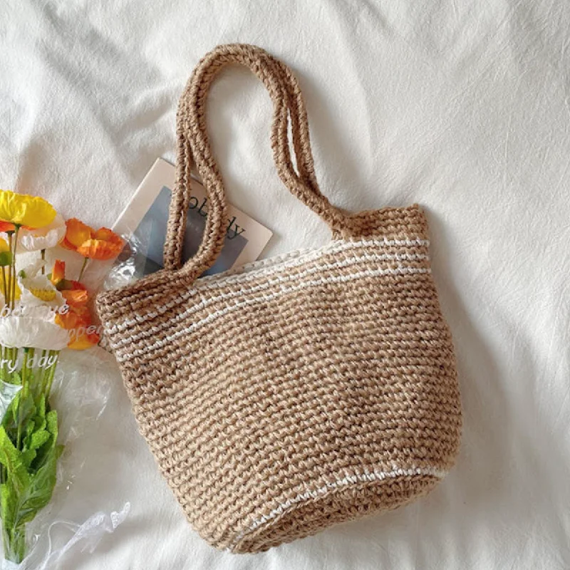 Quilted Shoulder Bag in Cream for a Classic and Elegant LookQuilted Shoulder Bag in Cream for a Classic and Elegant LookElena Handbags Twine Knitted Shoulder Bag
