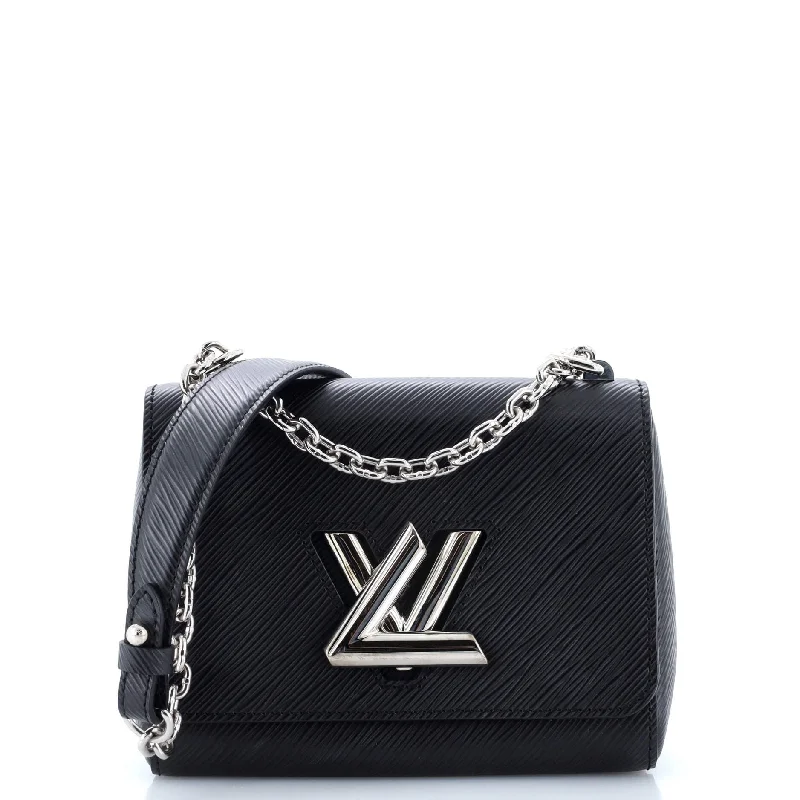 Shoulder Bag with Chain Strap in Silver for a Trendy AppearanceTwist Handbag Epi Leather Mini