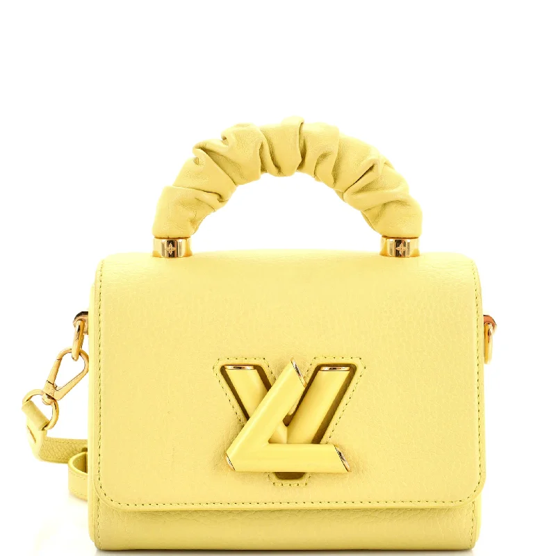 Twist Scrunchie Top Handle Bag Leather PM