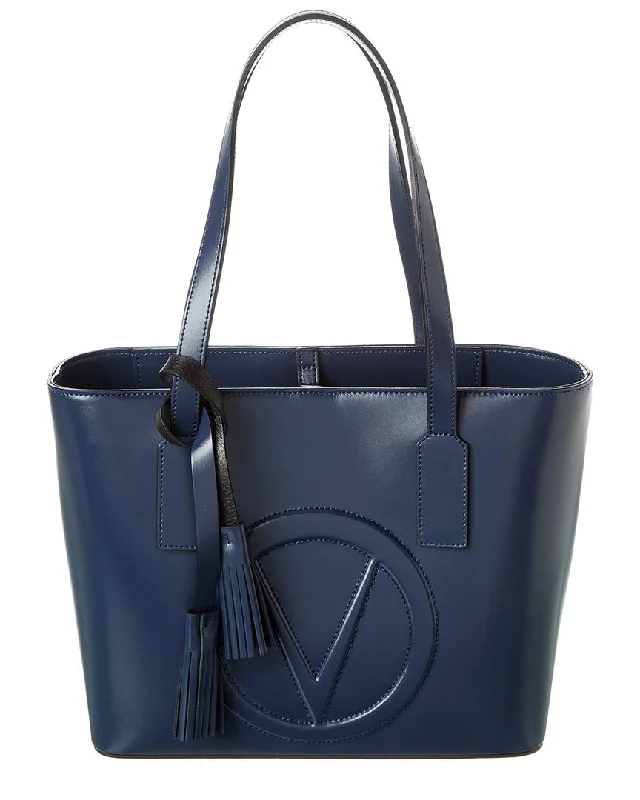 Tote Bag with Adjustable Shoulder Strap in Olive Green for Comfortable CarryingValentino by Mario Valentino Prince Broderie Leather Tote