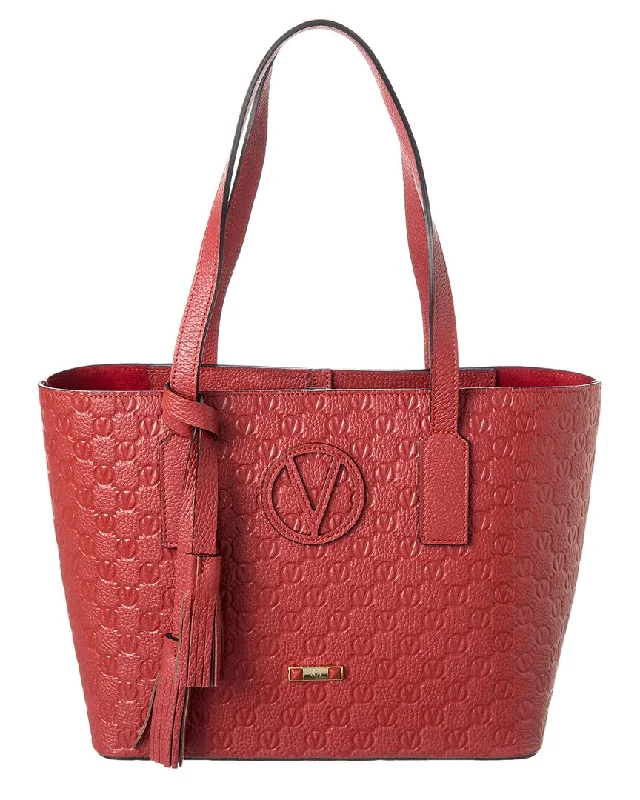 Waterproof Tote Bag in Yellow for Outdoor Activities in Wet WeatherValentino by Mario Valentino Prince Medallion Leather Tote