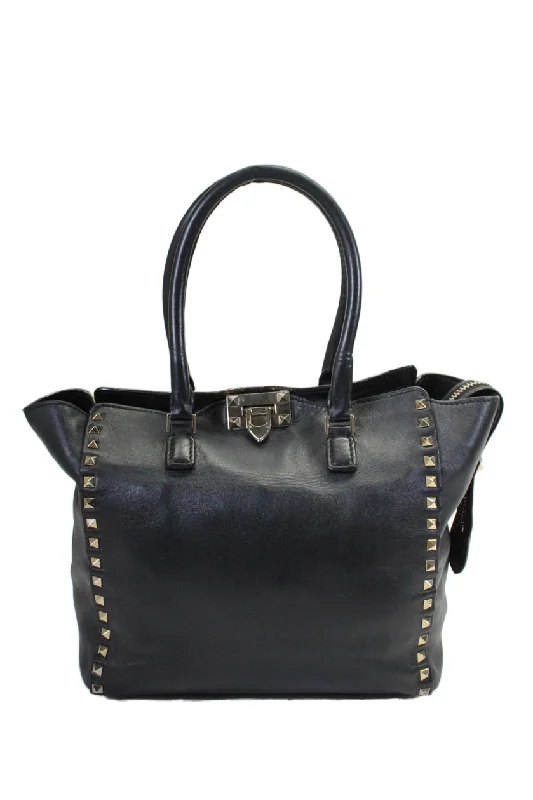 Shoulder Bag with Geometric Pattern in Multicolor for a Contemporary StyleValentino Garavani Womens Double Handle Medium Rockstud Shoulder Handbag Black