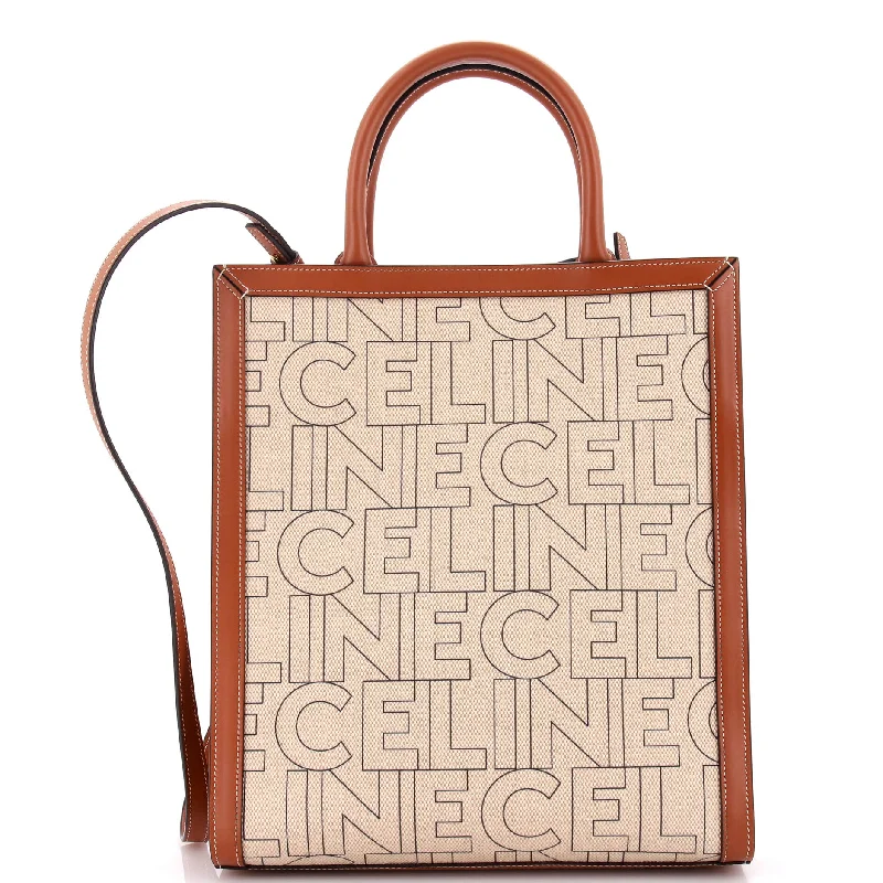 Women's Tote Bag with Zipper Closure in Red for Secure StorageVertical Cabas Tote Printed Canvas and Leather Small Women's Tote Bag with Zipper Closure in Red for Secure StorageVertical Cabas Tote Printed Canvas and Leather Small