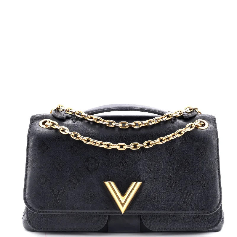Printed Silk Shoulder Bag in Red for a Pop of ColorVery Chain Bag Monogram Leather