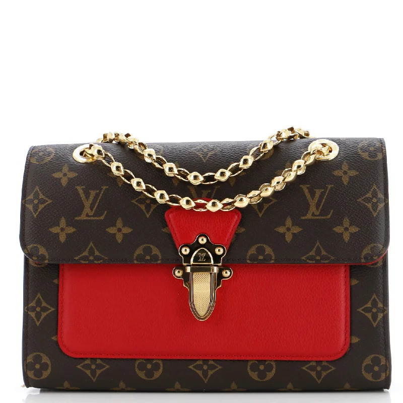 Quilted Shoulder Bag in Cream for a Classic and Elegant LookVictoire Handbag Monogram Canvas and Leather