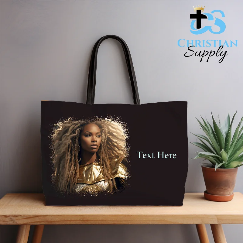 Tote Bag with RFID - Blocking Pocket in Black for Protecting Your Cards and InformationWarrior Woman 2 Tote Bag