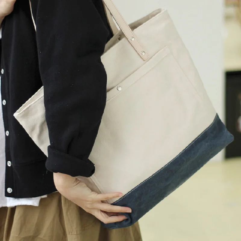 Metallic Tote Bag in Rose Gold with Chain Handles for a Glamorous Night OutWomen Beige&Navy Canvas Shopper Tote Bags Canvas Tote Shoulder Bag Handbag for Mens