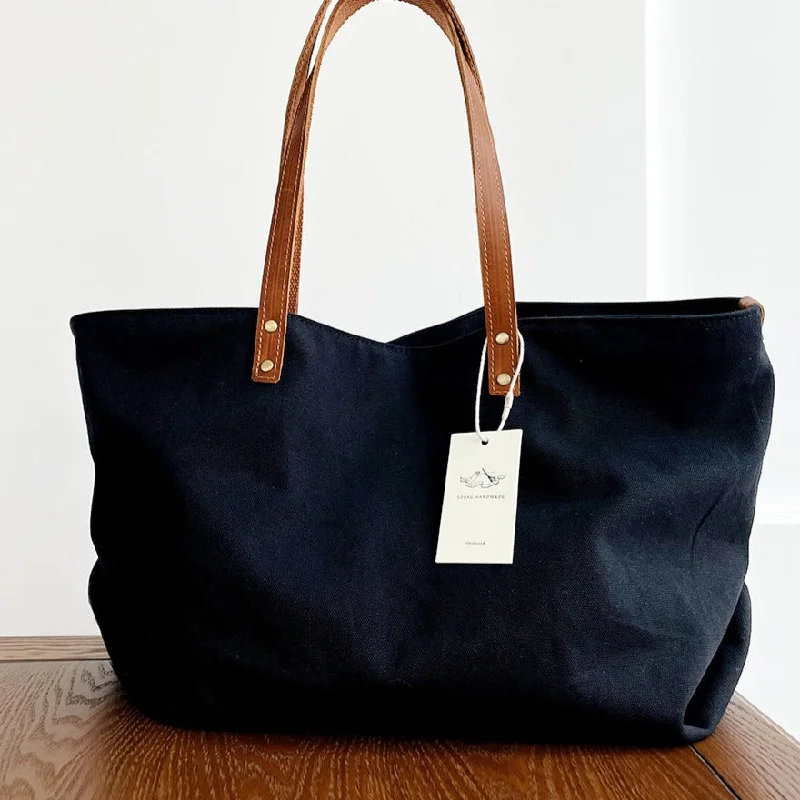 Faux Fur - Trimmed Tote Bag in White for a Cozy Winter LookWomen Black Canvas Large Shopper Tote Bag Black Canvas Tote Shoulder Bag Handbag for Mens