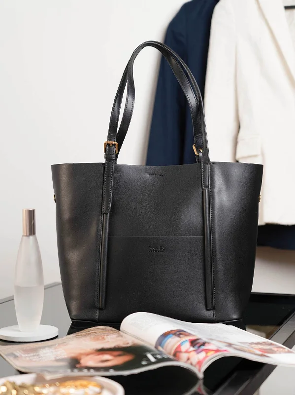 Patchwork Tote Bag in Denim with Vintage - Inspired Designs for a Retro AppealWomen Black Solid Structured Tote Bag Patchwork Tote Bag in Denim with Vintage - Inspired Designs for a Retro AppealWomen Black Solid Structured Tote Bag