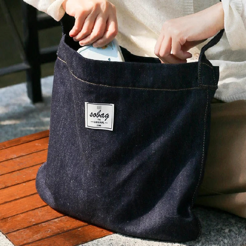 Geometric - Printed Tote Bag in Multicolor for a Contemporary and Trendy OutfitWomen Blue Denim Shoulder Tote Bag Denim Medium Size Tote Crossbody Bags for Men