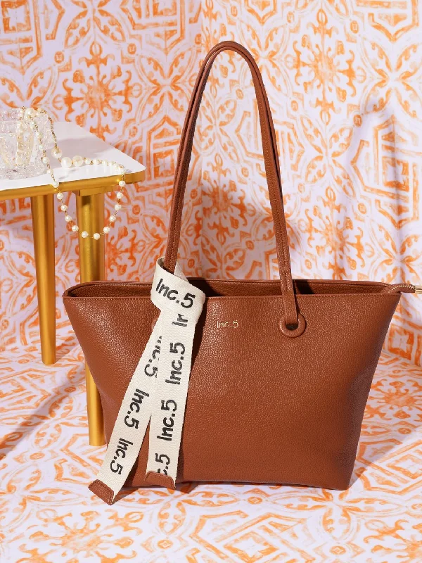 Women's Tote Bag with Zipper Closure in Red for Secure StorageWomen Brown Textured Structured Tote Bag Women's Tote Bag with Zipper Closure in Red for Secure StorageWomen Brown Textured Structured Tote Bag