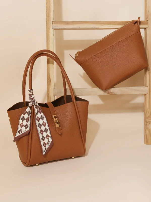 Women's Tote Bag with Inner Compartments in Gray for Organizing Everyday EssentialsWomen Tan Solid Structured Oversized Tote Bag With Buckle Detail Women's Tote Bag with Inner Compartments in Gray for Organizing Everyday EssentialsWomen Tan Solid Structured Oversized Tote Bag With Buckle Detail