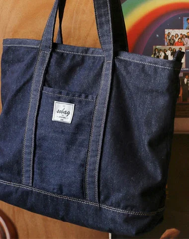 Quilted Tote Bag in Cream with Silver Hardware for a Classic and Sophisticated StyleWomens Blue Denim Large Tote Bag Denim Handbag Denim Large Tote Shoulder Bag for Men Women