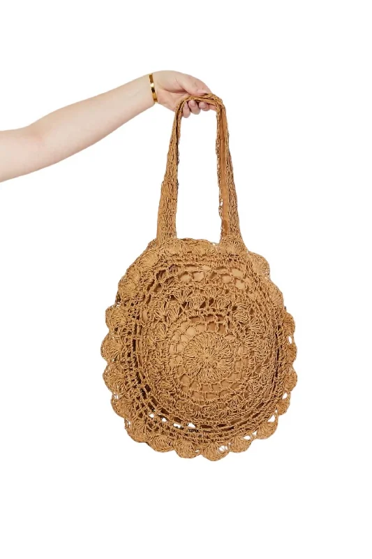 Vegan Leather Shoulder Bag in Gray for Ethical Fashion LoversWomen's Brunch Time Straw Rattan Handbag In Caramel