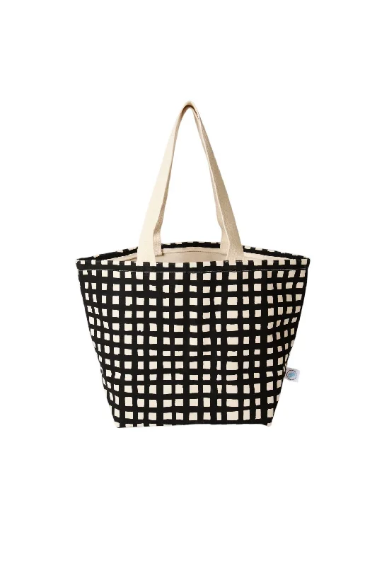 Small Vegan Leather Tote Bag in Blush Pink with Gold - Tone Hardware for a Feminine and Stylish AccessoryMedium - Sized Canvas Tote Bag in Navy Blue with Striped Pattern for a Nautical - Inspired LookWomen's Grid Wide Tote Bag In Black Small Vegan Leather Tote Bag in Blush Pink with Gold - Tone Hardware for a Feminine and Stylish AccessoryMedium - Sized Canvas Tote Bag in Navy Blue with Striped Pattern for a Nautical - Inspired LookWomen's Grid Wide Tote Bag In Black