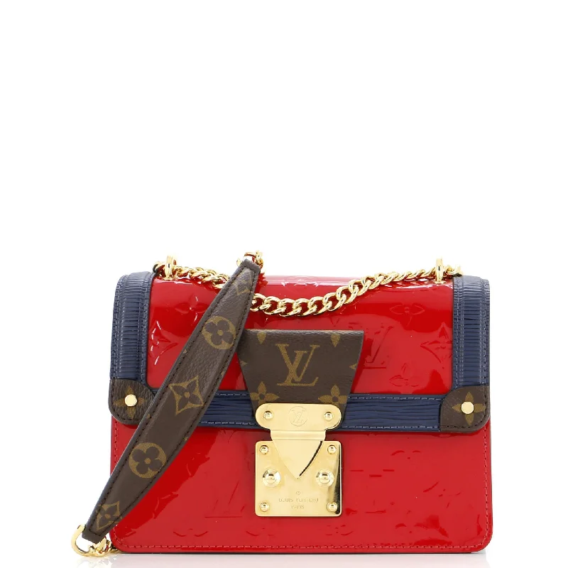 Crossbody Shoulder Bag in Black Leather with Gold Hardware for Night OutsWynwood Handbag Monogram Vernis with Monogram Canvas and Epi Leather