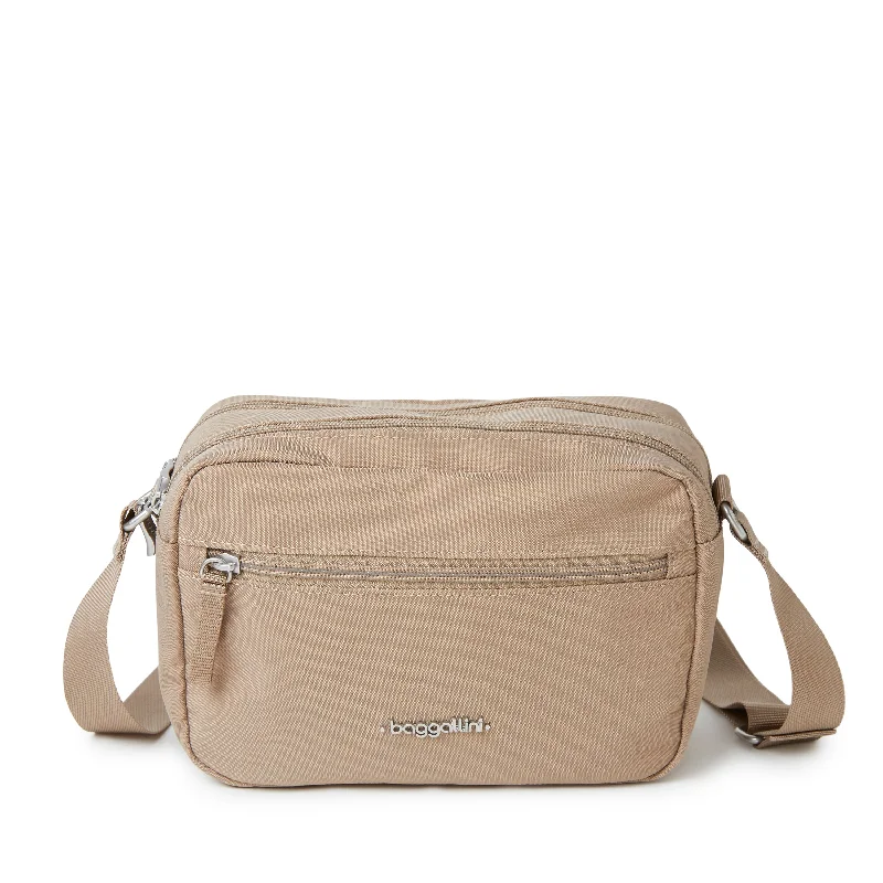 Women's Crossbody Bag with Zippered Pocket on the Back in Red for Securitybaggallini Double Trouble Crossbody Women's Crossbody Bag with Zippered Pocket on the Back in Red for Securitybaggallini Double Trouble Crossbody