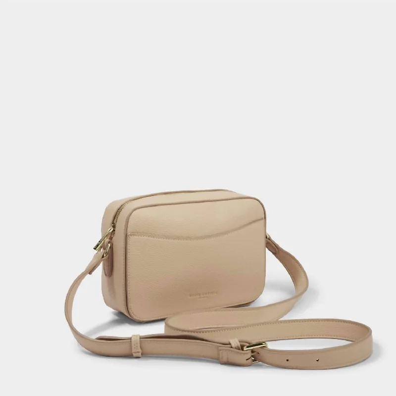 Large Faux Leather Crossbody Bag in Brown with Tassel Details for Casual TravelCara Crossbody Bag In Pale Pink