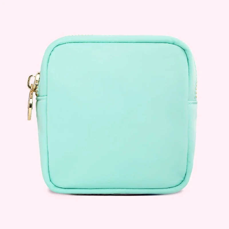 Women's Small Leather Crossbody Bag in Black with Gold Hardware for Evening PartiesClassic Mini Pouch In Clear Emerald