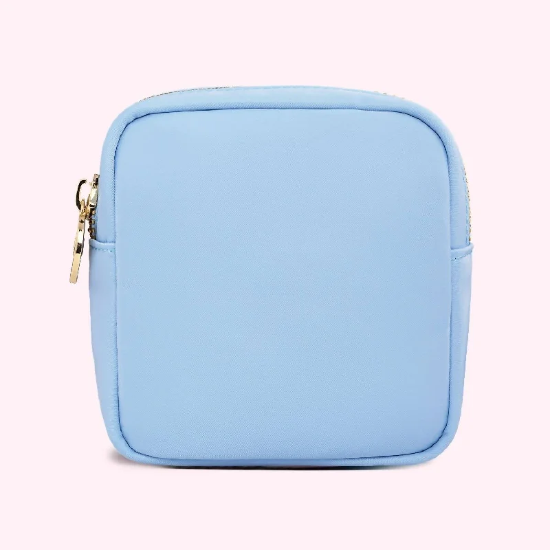 Medium - sized Canvas Crossbody Bag in Beige with Floral Print for Spring OutingsClassic Mini Pouch In Periwinkle
