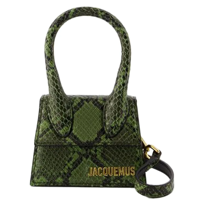 Women's Small Leather Crossbody Bag in Black with Gold Hardware for Evening PartiesLe Chiquito Crossbody - Jacquemus - Leather - Green
