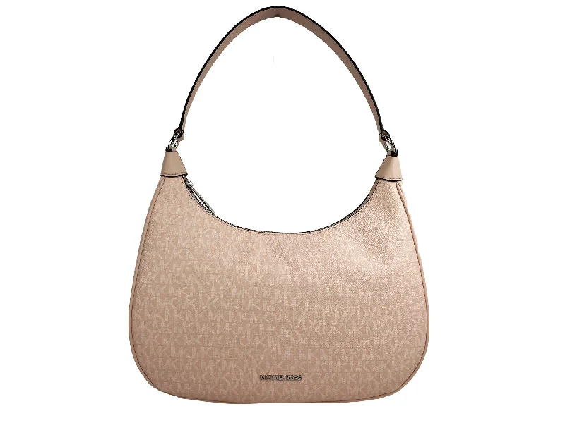 Medium - sized Canvas Crossbody Bag in Beige with Floral Print for Spring OutingsMichael Kors Cora Large Powder Blush Shoulder Crossbody Bag Women's Purse Medium - sized Canvas Crossbody Bag in Beige with Floral Print for Spring OutingsMichael Kors Cora Large Powder Blush Shoulder Crossbody Bag Women's Purse