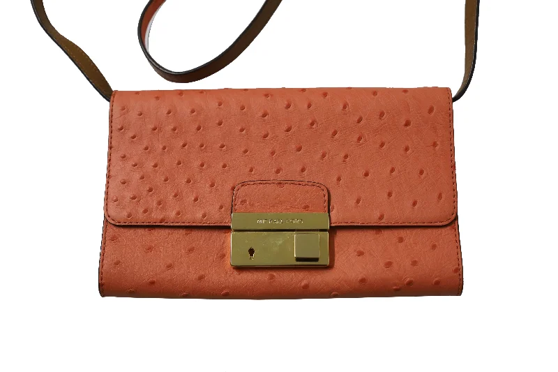 Quilted Leather Crossbody Bag in Cream for a Classic and Elegant AppearanceMichael Kors Embossed Ostrich Skin Clutch Bag in Orange Leather Quilted Leather Crossbody Bag in Cream for a Classic and Elegant AppearanceMichael Kors Embossed Ostrich Skin Clutch Bag in Orange Leather