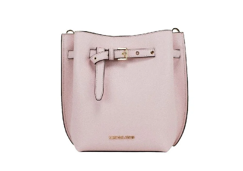 Women's Crossbody Bag with Chain Strap in Gold for a Glamorous TouchMichael Kors Emilia Small Powder Blush Pebble Leather Bucket Messenger Women's Handbag