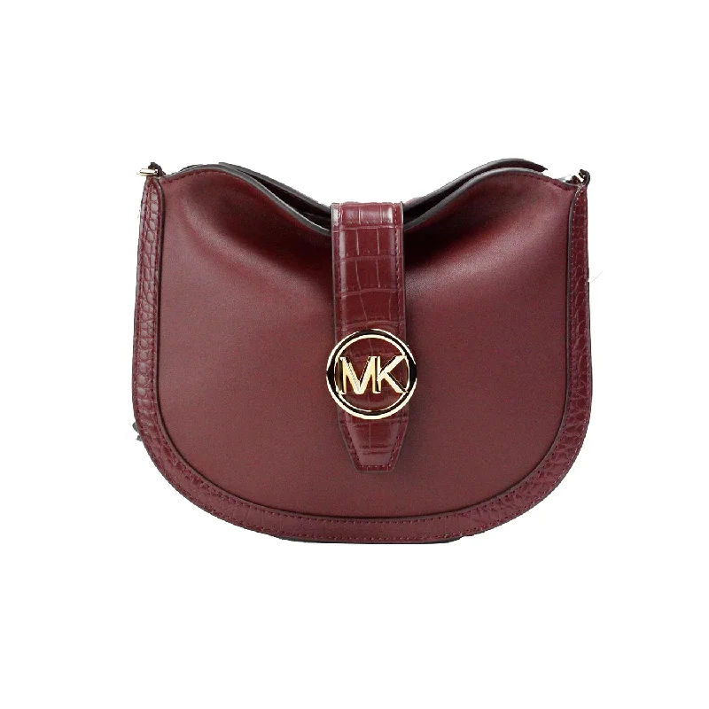 Women's Crossbody Bag with Magnetic Closure in White for Quick AccessMichael Kors Gabby Small Cherry Leather Foldover Hobo Crossbody Women's Bag Women's Crossbody Bag with Magnetic Closure in White for Quick AccessMichael Kors Gabby Small Cherry Leather Foldover Hobo Crossbody Women's Bag